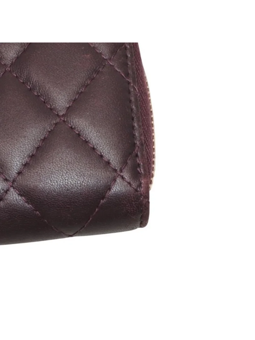 Chanel Classic Zip Coin Purse CC Logo Lambskin Purple
